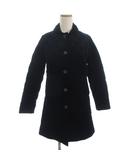トラディショナルウェザーウェア Traditional Weatherwear キルティングコート ミドル丈 ベロア 黒 ブラック 34 ■TC