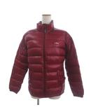 ダウンジャケット ジップアップ ロゴ刺繍 FL7537 赤 レッド L