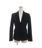 ラルフローレン RALPH LAUREN テーラードジャケット シングル 2B 総裏 センターベント 無地 コットン 黒 ブラック 7 ■TC