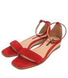 ペリーコ PELLICO パンプス サンダル エスパドリーユ スエード 赤 レッド 38 ■TC