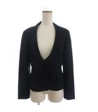 マックスマーラ MAX MARA 銀タグ テーラードジャケット ブレザー リボン 黒 ブラック F40 ■TC