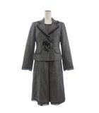 セットアップ ジャケット ワンピース ロング丈 グレー 38 ■TC