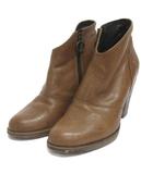 フィオレンティーニベーカー FIORENTINI+BAKER ブーティ サイドジップ ヒール レザー 茶 ブラウン 37 ■TC