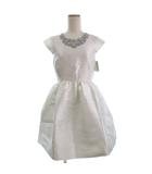 ケイトスペード KATE SPADE タグ付き Madison Avenue Collection Formal Dress ドレス ワンピース ミニ 半袖 フレンチスリーブ ビジュー NJMU3509 2 白 ホワイト ■TC