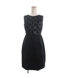 グレースコンチネンタル GRACE CONTINENTAL ワンピース ミニ ドレス ノースリーブ スパンコール ビジュー 36 黒 ブラック ■TC