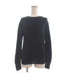 エルメス HERMES ニット セーター 長袖 リブ 紺 ネイビー ☆AA★