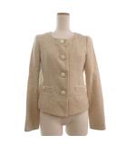 ロートレアモン LAUTREAMONT ノーカラージャケット 長袖 ベージュ 3