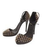 トーマスワイルド THOMAS WYLDE パンプス スタッズ ピンヒール 黒 ブラック 9 26cm位 靴 ■TC