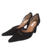 アメリヴィンテージ Ameri VINTAGE パンプス ベロア ポインテッドトゥ 黒 ブラック S 22㎝位 ■TC