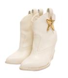 ジュゼッペザノッティデザイン GIUSEPPE ZANOTTI DESIGN ウエスタン ブーツ ショート レザー スター 星 白 ホワイト 35 22.5cm ■TC