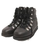 エミュー emu 美品 AUSTRALIA レースアップブーツ ショート ボア サイドジップ 黒 ブラック 25.0cm ■TC