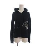 ヒステリックグラマー HYSTERIC GLAMOUR ラモーンズ パーカー フルジップ プリント 黒 ブラック F