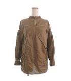 スナイデル SNIDEL ブラウス 長袖 レース リネン 茶 ブラウン F