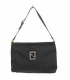フェンディ FENDI マンマバケット ハンドバッグ トート 肩がけ ズッカ柄 総柄 スクエア 黒 ブラック 鞄