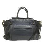 ポティオール POTIOR 2WAY ショルダーバッグ ハンド レザー 斜め掛け やぎ革 紺 ネイビー 鞄