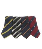 美品 4点 セット ネクタイ ストライプ シルク マルチカラー 小物 ■OOM