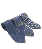 ミラショーン mila schon 3点 セット ネクタイ 総柄 紺 ネイビー 小物 ■OOM