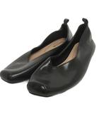 ディスコート Discoat 美品 パンプス フラットシューズ 黒 ブラック M ■OOM