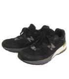 ニューバランス NEW BALANCE M992BL スニーカー ローカット ロゴ 黒 ブラック US9 27cm 靴