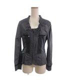 ヒロコビス HIROKO BIS +RICO ジャケット ブルゾン フルジップ 切替 リブ グレー 11