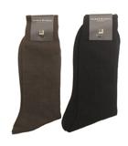 2点セット ソックス 靴下 黒 茶 ブラック ブラウン 25cm ■OOM