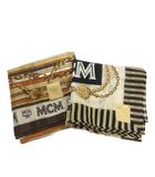 エムシーエム MCM 2点 セット まとめ ハンカチ スカーフ 総柄 白 ホワイト ■OOM