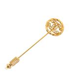 シャネル CHANEL ヴィンテージ ブローチ ピン ココマーク ライトストーン ゴールドカラー ☆AA★