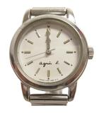 アニエスベー agnes b. 腕時計 クオーツ 3針 アナログ V701-1160 シルバーカラー ジャンク ■GY35