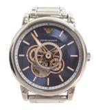 LUIGI 腕時計 アナログ 自動巻き スケルトン AR-60036 文字盤 紺 ネイビー ウォッチ