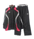 ミズノ MIZUNO セットアップ 上下セット ハードブレーカー ウインドブレーカー ジャケット パンツ M ピンク 黒