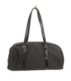 セリーヌ CELINE ミニボストンバッグ ハンド 総柄 キャンバス マカダム柄 黒 ブラック 鞄