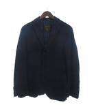 ダックス DAKS テーラードジャケット シングル 裏地チェック 紺 ネイビー 050/40S