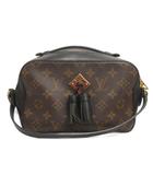 サントンジュ ショルダーバッグ モノグラム 斜め掛け タッセル M43555 総柄 レザー 茶 ブラウン 鞄 ☆AA★