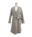 スローブ イエナ SLOBE IENA コート ガウン 長袖 ノーカラー 36 グレー