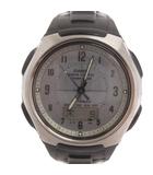 カシオ CASIO WAVE CEPTOR 腕時計 アナデジ タフソーラー WVA-430J 黒 ブラック ウォッチ ■GY35