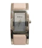フルラ FURLA 腕時計 クオーツ 2針 アナログ 文字盤シルバーカラー ピンク ウォッチ ジャンク ■GY99