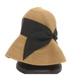 アシーナ ニューヨーク Athena New York ストローハット リボン ペーパー 茶 ブラウン 帽子 ■GY99