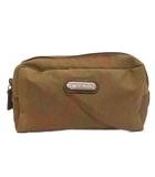 エトロ ETRO ポーチ ラウンドファスナー 総柄 茶 ブラウン ■GY99