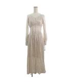 タグ付き デコルテダイヤネックサテンワンピ ワンピース ロング FWFO214102 長袖 0 オフホワイト