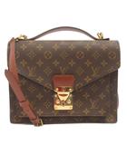 ルイヴィトン LOUIS VUITTON モノグラム モンソー28 ショルダーバッグ 斜め掛け M51185 総柄 茶 ブラウン 鞄 ☆AA★