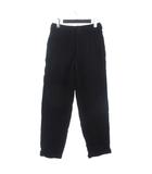 コムデギャルソンオム COMME des GARCONS HOMME ストライプパンツ ジッパーフライ ウール ロング 黒 ブラック M