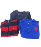 ラルフローレン RALPH LAUREN 3点セット まとめ カットソー ニット セーター ボーダー ロゴ 青 ブルー  赤 レッド  紺 ネイビー /MG