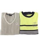 ベベ bebe 美品 2点セット まとめ Tシャツ ベスト 150 グレー 紺 ネイビー 黄 イエロー 青 ブルー /MG