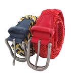 フィラ FILA 美品 2点セット ベルト 無地 赤 レッド 黄 イエロー /MG