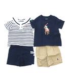 ラルフローレン RALPH LAUREN 美品 4点セット まとめ Tシャツ パンツ ボーダー ロゴ 無地 85 12M /MG
