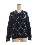 マンシングウェア MUNSINGWEAR カシミヤ ニット セーター 長袖 紺 ネイビー M