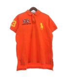 ポロ バイ ラルフローレン Polo by Ralph Lauren ポロシャツ カットソー 半袖 刺繍 鹿の子 オレンジ M