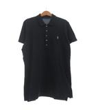 ラルフローレン RALPH LAUREN ポロシャツ カットソー 半袖 鹿の子 黒 ブラック XL