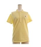 ラルフローレン RALPH LAUREN ポロシャツ カットソー 半袖 鹿の子 刺繍 黄 イエロー 5f