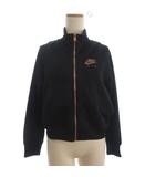 ナイキ NIKE 美品 ジャージ ジャケット フルジップ ロゴ 刺繍 黒 ブラック M